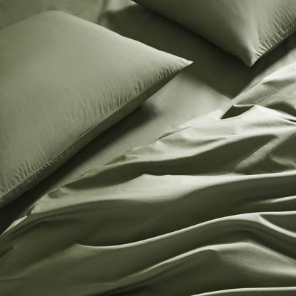 Classic Percale No Flat Sheet Set Bundle