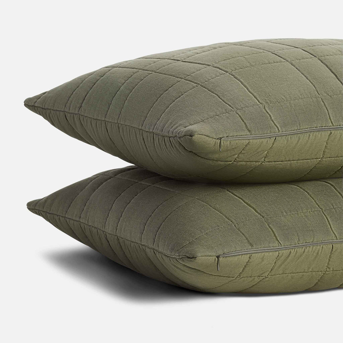 Washed European Linen Quilted Sham Set - Last Call