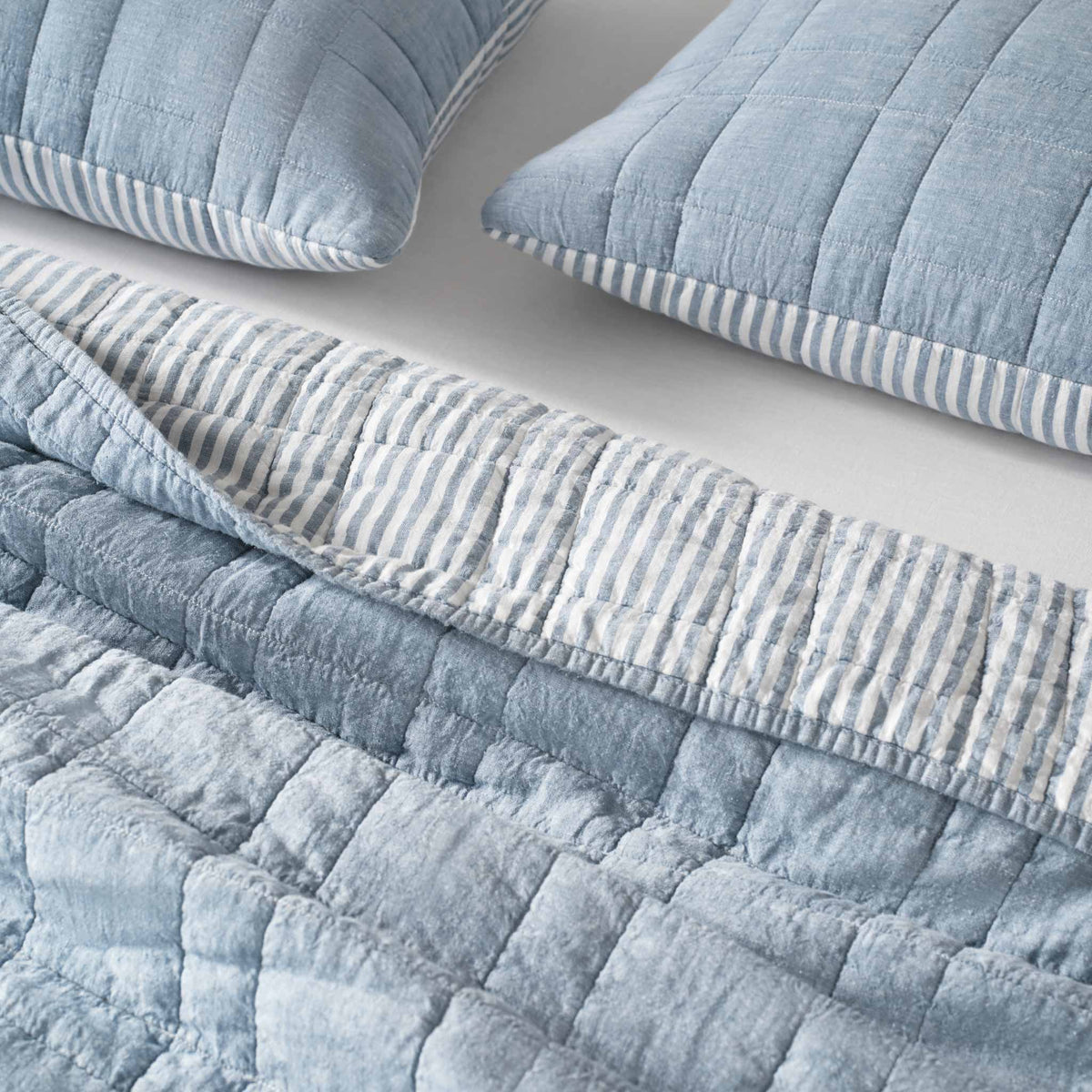 Washed European Linen Quilted Sham Set - Last Call