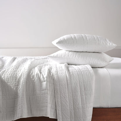 Washed European Linen Quilted Sham Set - Last Call