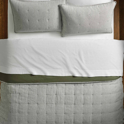 Washed European Linen Quilted Sham Set