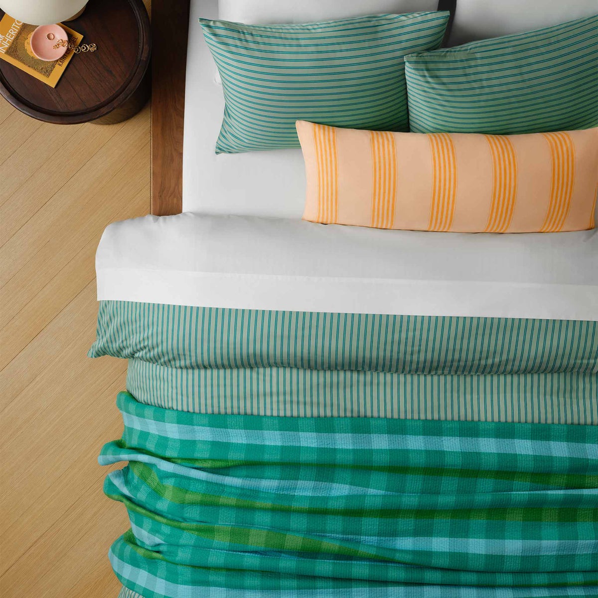 Sunwashed Check Bed Blanket - Last Call