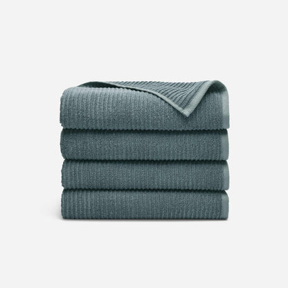 Ribbed Cotton TENCEL™ Set of 4 Bath Towel Bundle